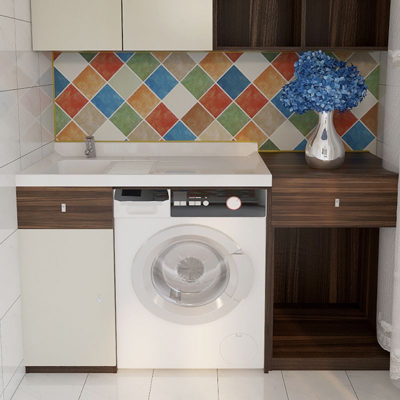 Rectangular Wall Tile Peel and Stick Geometric Print Stick Kitchen Wallpaper