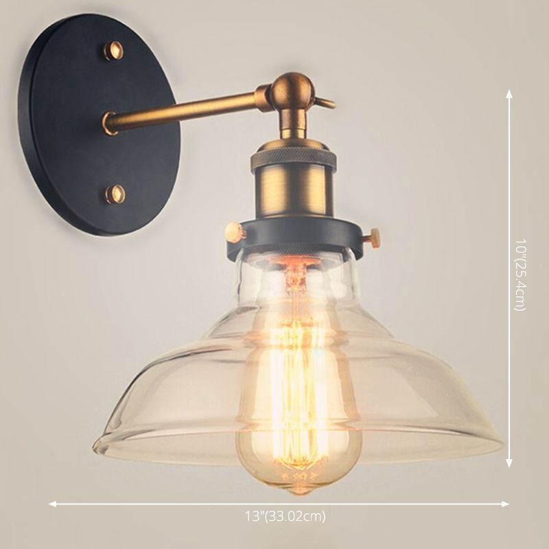 1 Licht bewaffnete Leuchtenleuchte Europäische Retro-Style-Glasingsanladungen