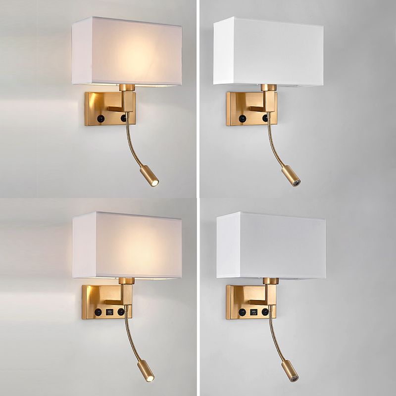 Lámpara de lectura LED de 20.5 pulgadas de altura Lámpara de lectura ajustable Lámpara de pared nórdica en latón