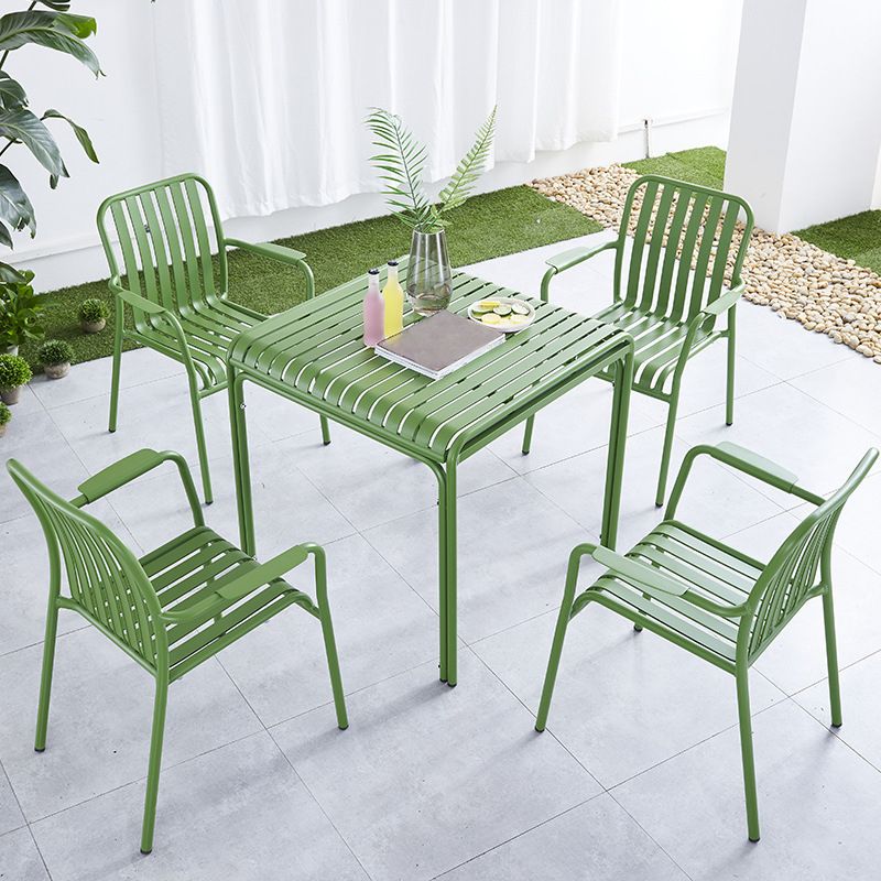 1/2/3/5 Pcs Metal Bistro Table Set Contemporary Matte Finish Bistro Set