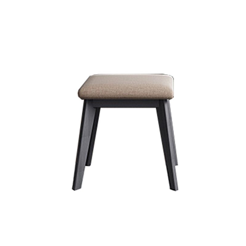 Modern Style White Wood-based Material Countertop Black Base with 4 Drawer Dresser