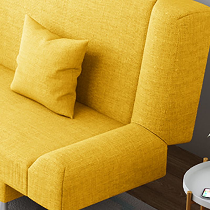 29.53"H Linen Armless Convertible Sleeper Sofa Bed for Living Room