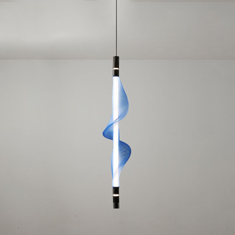 Acrylique linéaire éclairage suspendu moderne style 1 tête suspendue à la tête pour chambre à coucher