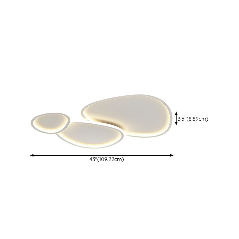 Modern Stye Ceiling Mount Light White LED with Silica Gel Shade for Bedroom