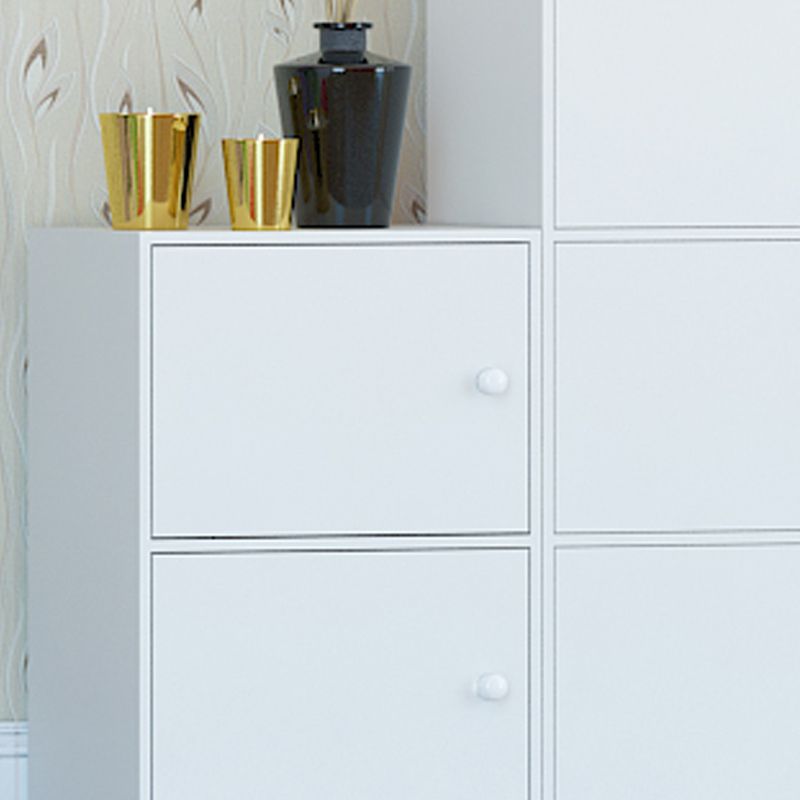 Manufactured Wood Standard Bookcase Contemporary Vertical Shelf with Cabinets