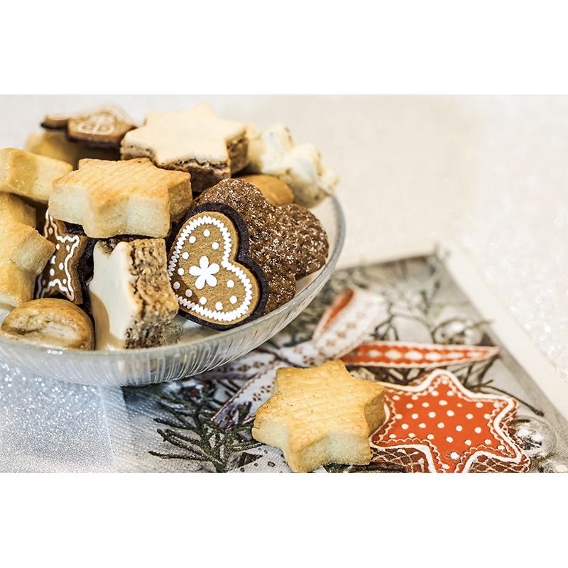 Sweet Cookies Wall Murals Stain Resistant Wall Decor for Bakery Shop, Personalised Size