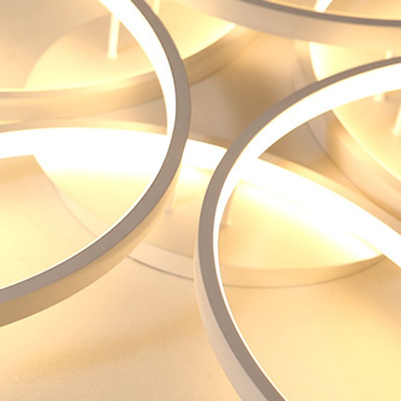 Weiße lineare LED Deckenleuchte in moderner Concise Style Aluminium Indoor Flush Mount für Wohnzimmer