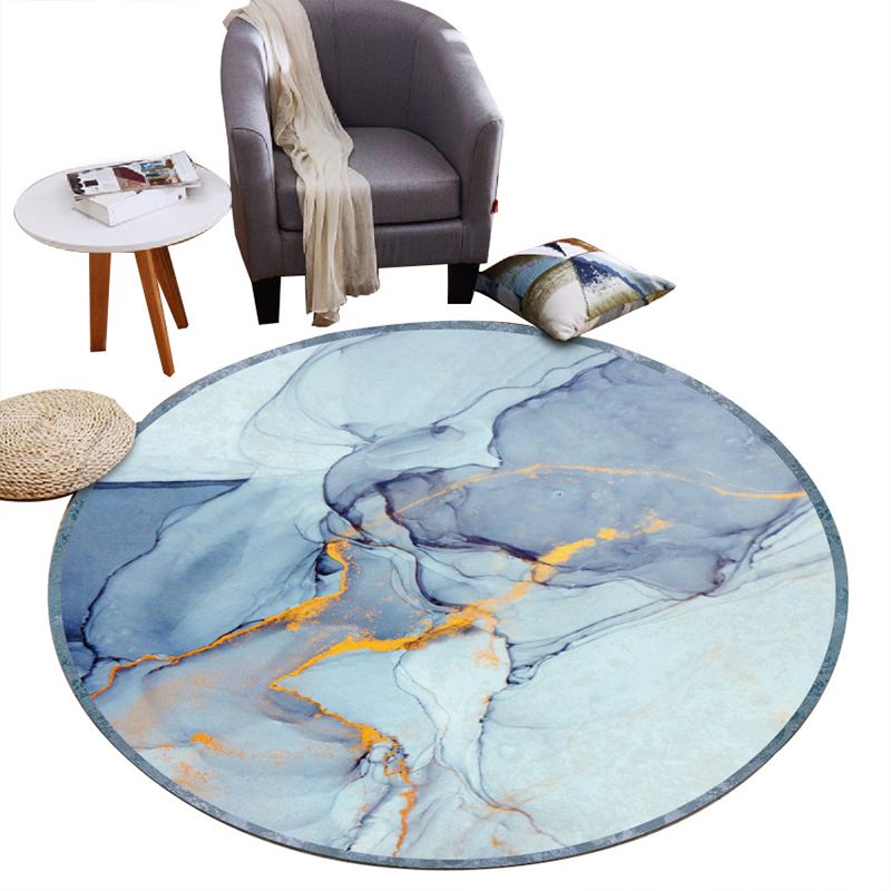 Multicolor Lounge Rug Mid-Century Abstract Pattern Carpet Synthetics Pet Friendly Washable Non-Slip Backing Rug