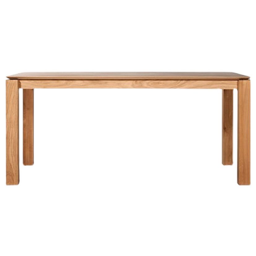 Mesa de comedor de madera rectangular para mesa de pino de restaurantes en la naturaleza con 4 patas