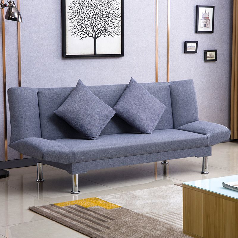 Silver Transitional Modern Tight Back Sofa Bed 29.53"High Armless Sofa Bed