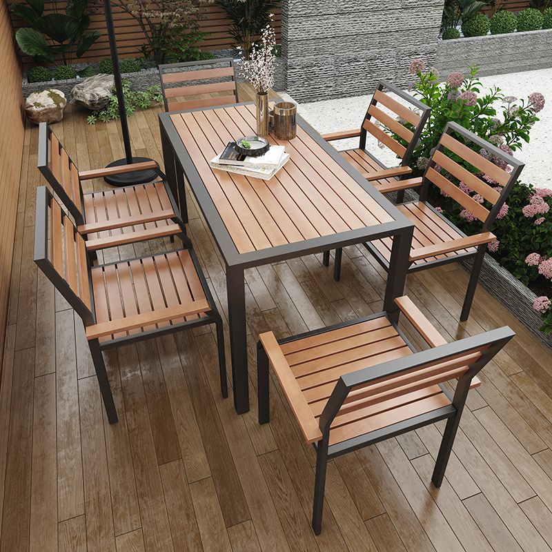 Industrial Style Dining Armchair Metal with Four Legs Dining Side Chair