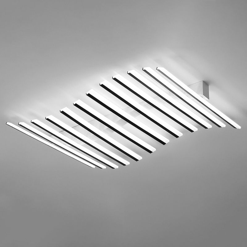 Acrylic Living Room LED Flush Ceiling Lights Linear Modern Style Flush Mount