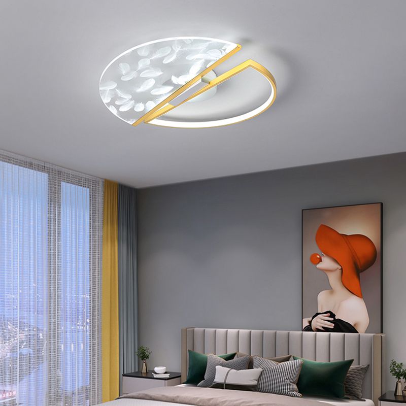 Plafonniers LED à encastrer de style géométrique pour chambre à coucher