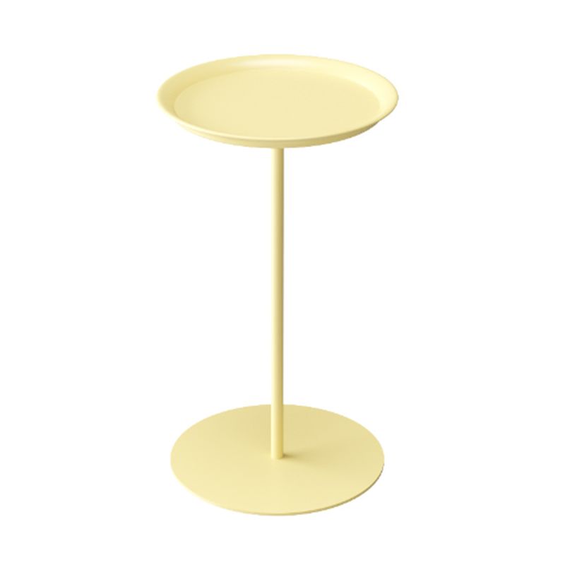 Round Metal Table with Pedestal Base Base Medieval Modern Style Side Table
