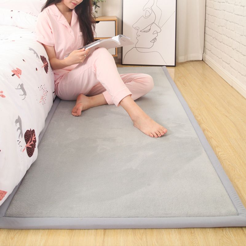 Modern Solid Color Rug Multi Colored Cotton Blend Rug Easy Care Pet Friendly Area Carpet for Living Room