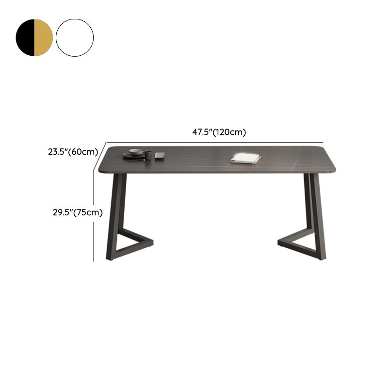 Modern Stone Rectangle Dining Table 1/2/5/7 Pieces Dining Set for Kitchen