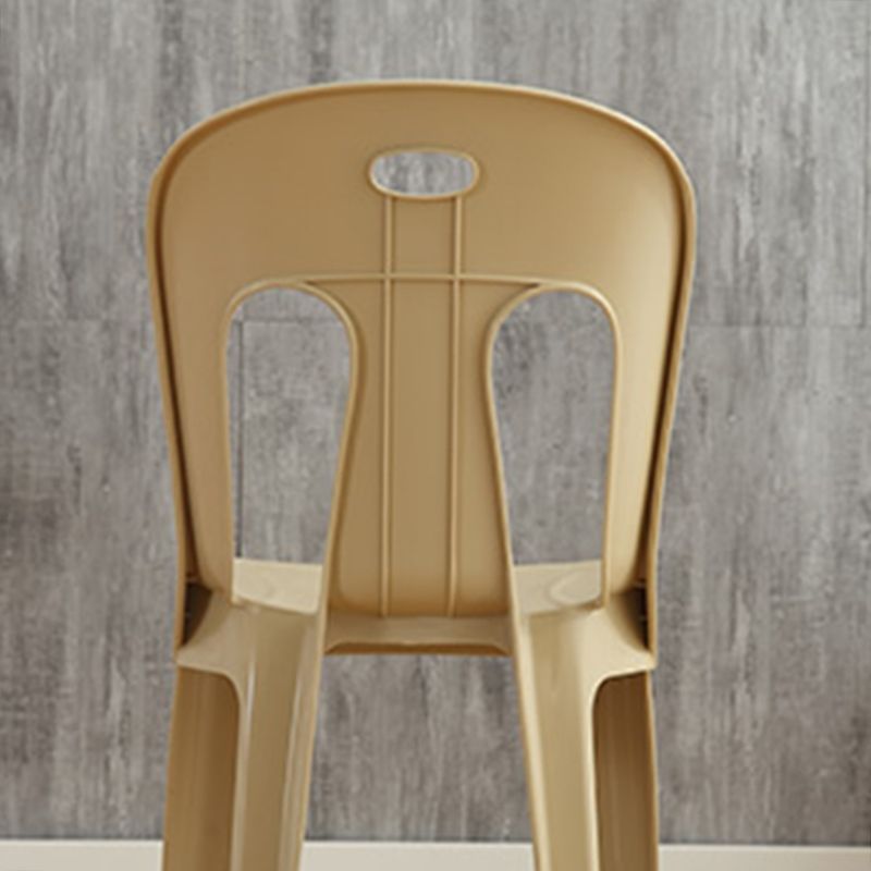 Moderne eetkamerstoel Plastic Dining Armloze zijstoelen