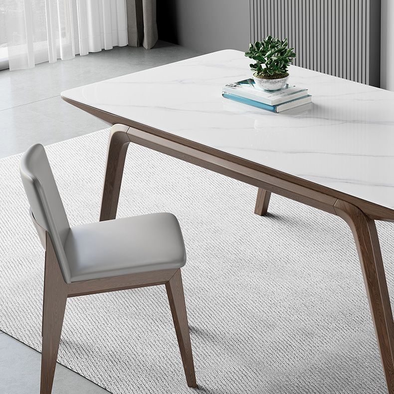 Medieval Modern Stone Dining Table Rectangle Table for Dining Room