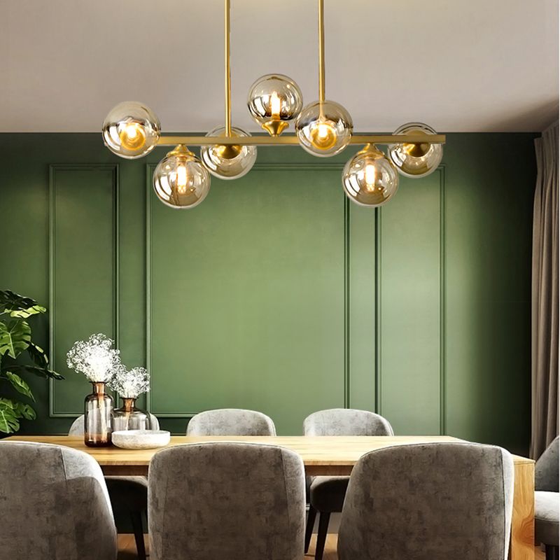 Globe Island Lighting Fixtures Modern Glass Pendant Lighting