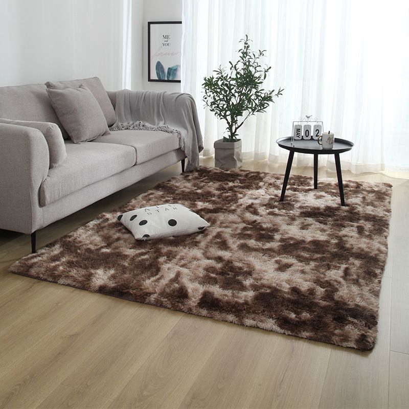 Einfachheit waschbarer Teppichkrawatte Farbstoff Druck Funky Teppich Polyester Shag Teppich mit Rutsch-Rücken