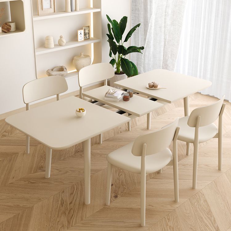 White Rectangle Dining Room Table Modern Dinner Room Kitchen Table