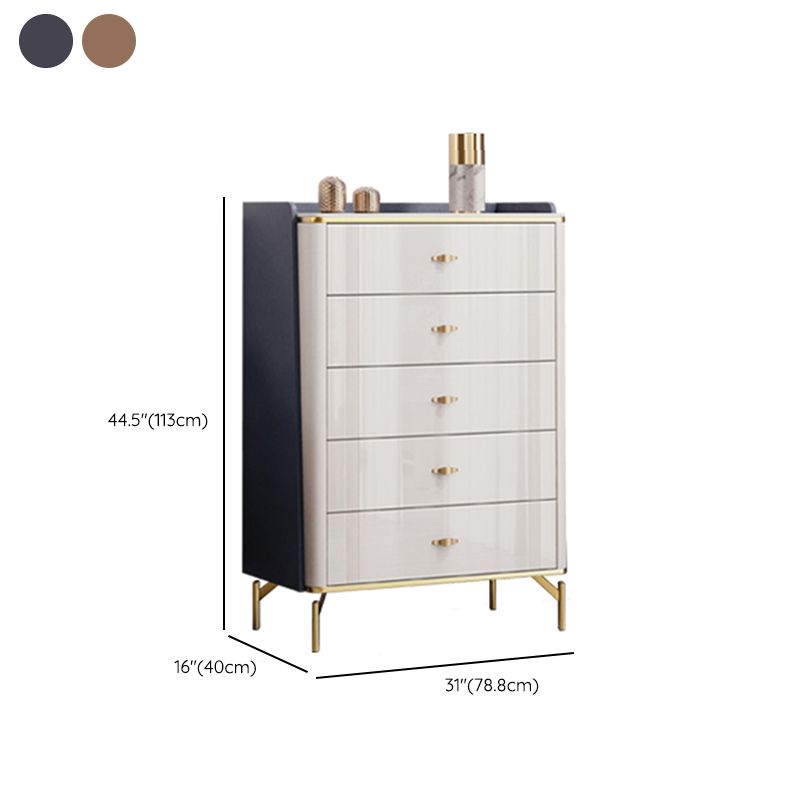 15.6" Width Classic Glam Storage Chest Stone Storage Chest Dresser