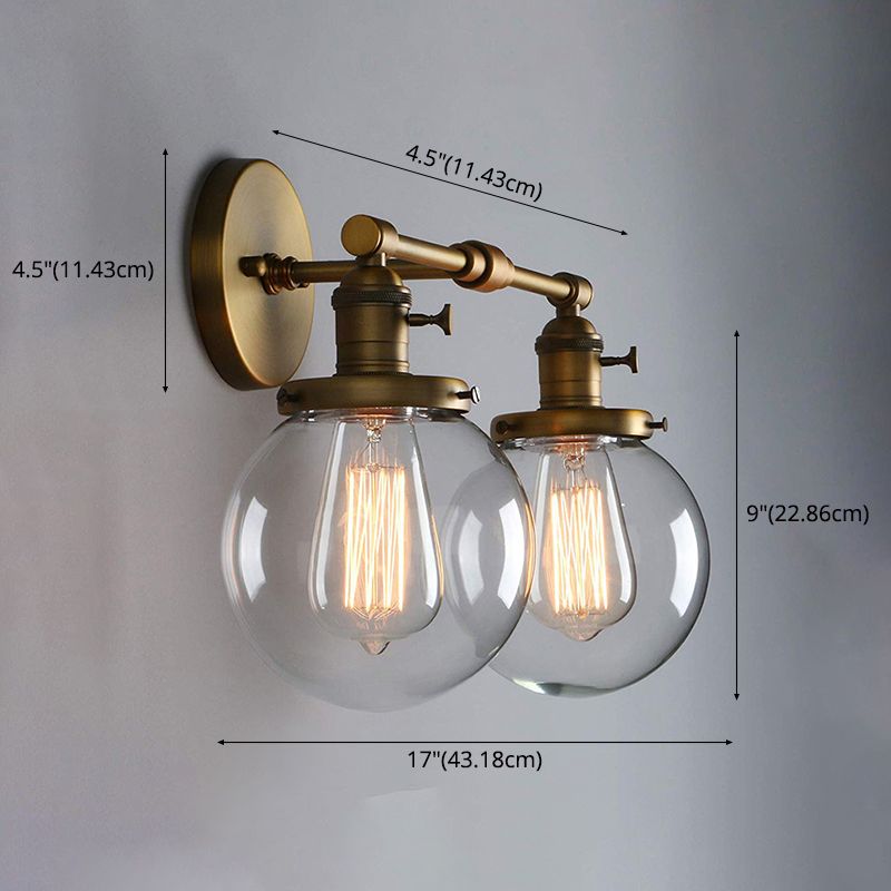 Mirror de verre lumières murales modernes simples stlye multi-têtes de montage mural