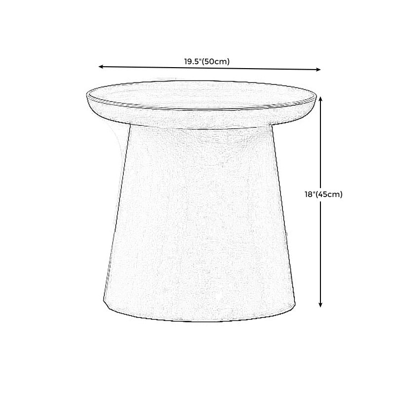 Modern Style Plastic Craft Drum-shaped Base Design Round Coffee Table