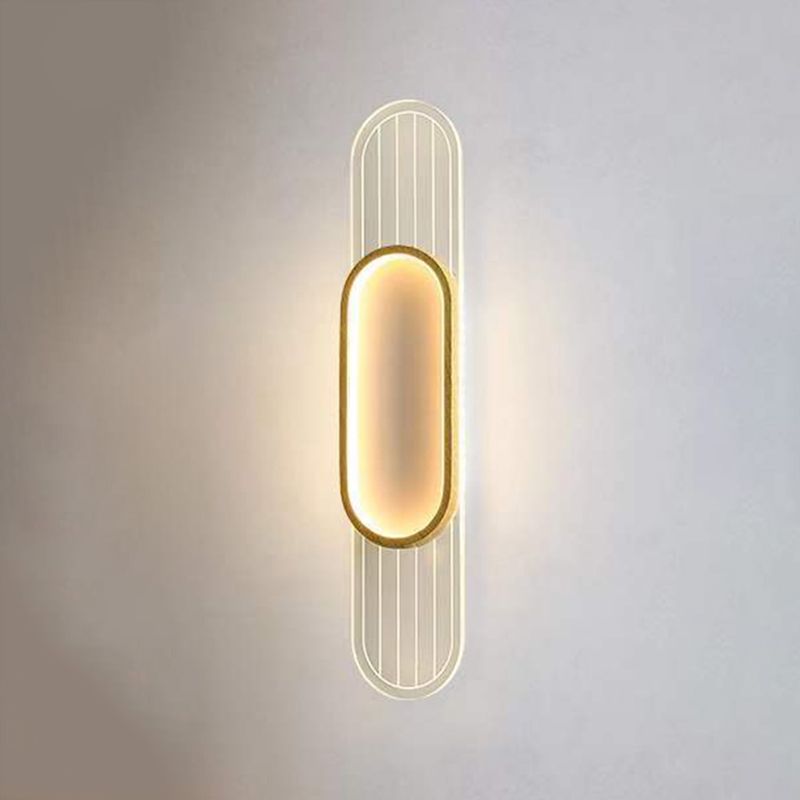 Geometric Simplicity Acrylic 1 Light Wall Light Fixture in Clear