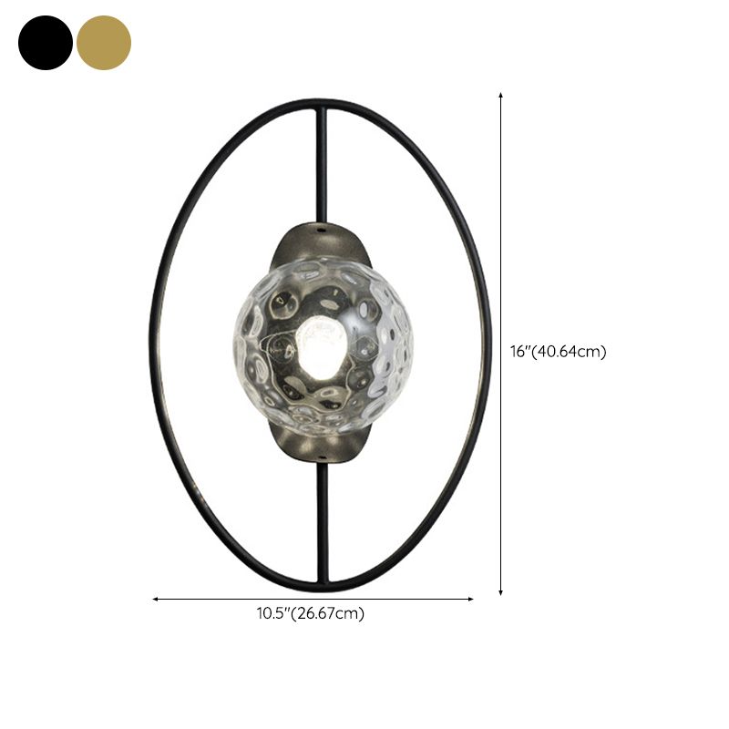 Contemporary Wall Sconce Globe Shade Wall Light Fixture for Bedroom