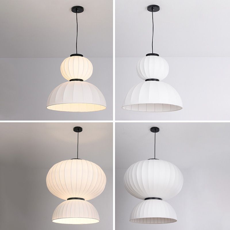 Minimalistischer Stil hängend hängendes leichte Kit weiße Laterne hängende Deckenleuchte mit Stofffarben