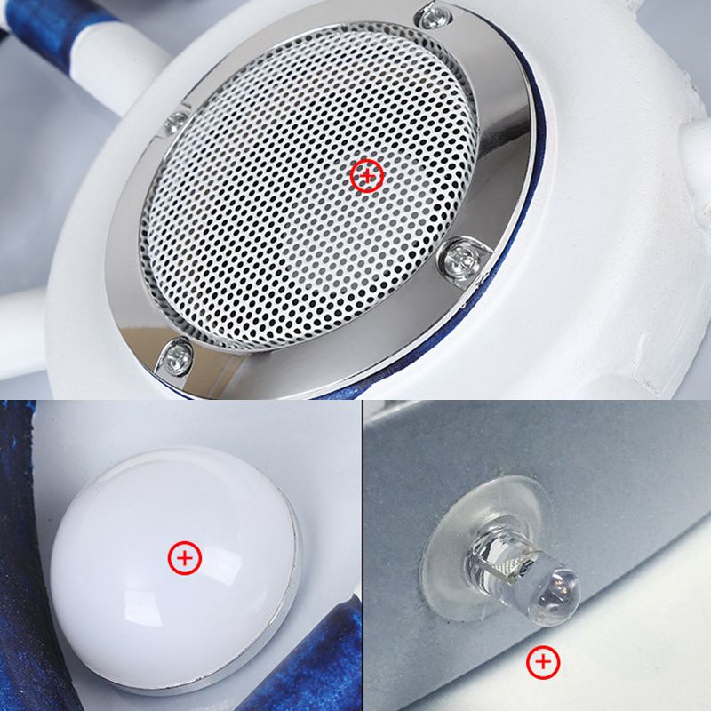 Plafonnier LED bleu en métal pour enfants, luminaire de plafond pour chambre d'enfant