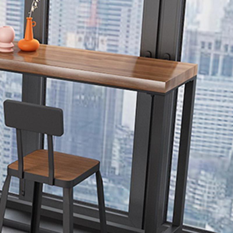 Rectangle Pine Wood Counter Table Industrial Bar Table for Dining Room