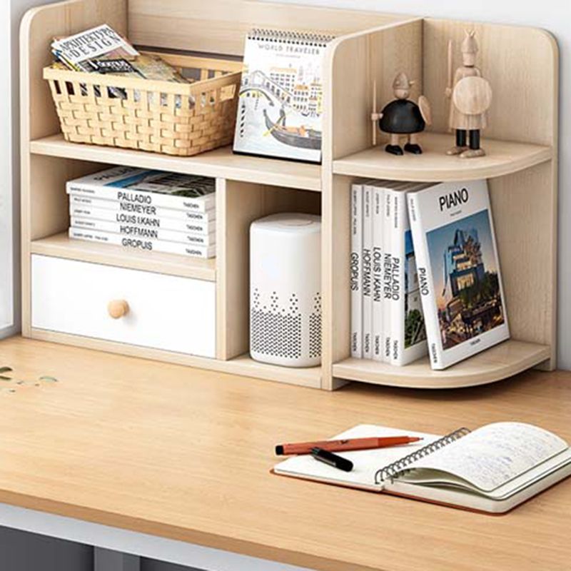 Closed Back Bookshelf Engineered Wood Contemporary Bookcase with Shelves