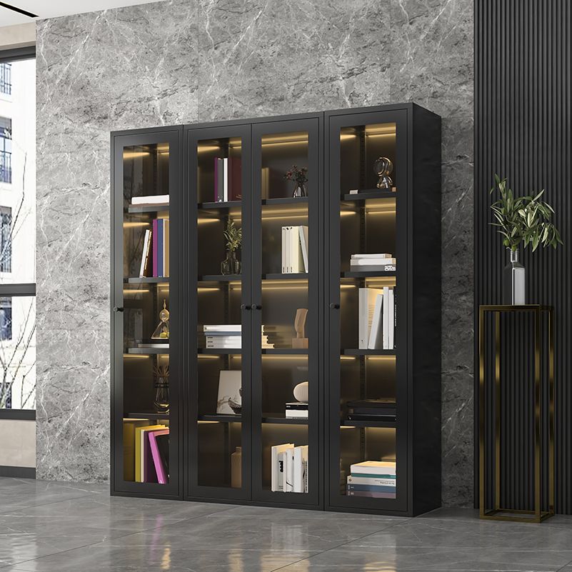 Modern Closed Back Vertical Bookshelf Metal Bookcase for Office