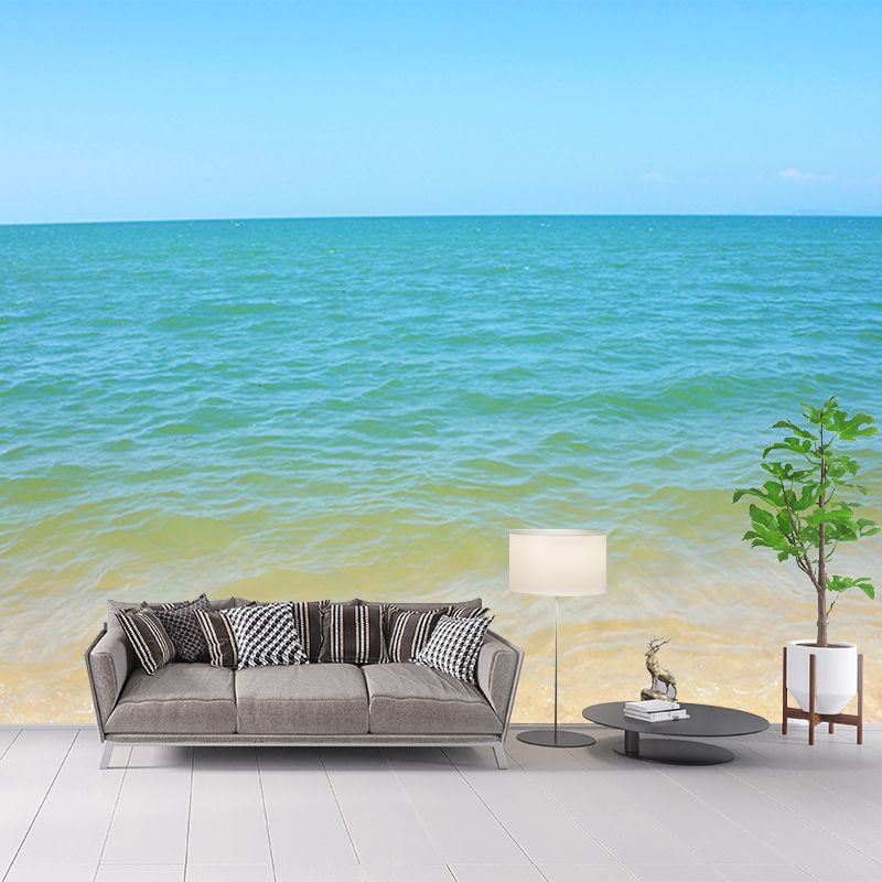 Sea Beach View Wall Covering for Living Room, Customized Size Available