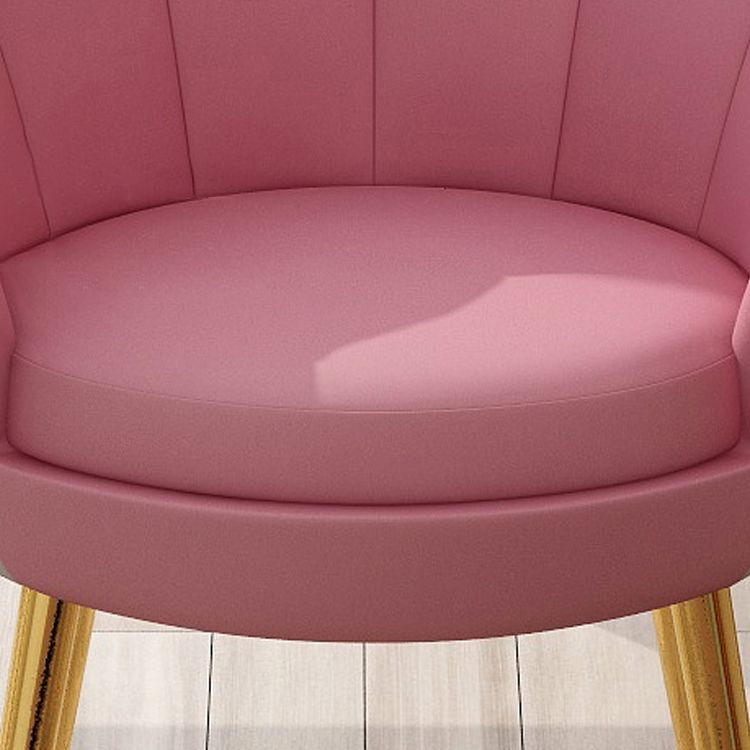 Silla de comedor de metal de estilo escandinavo, cojín sin brazos para el hogar, respaldo superior con corona, silla individual