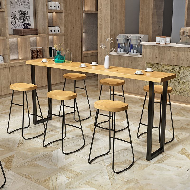 Contemporary Dining Stools Backless Bar Stools with Footrest