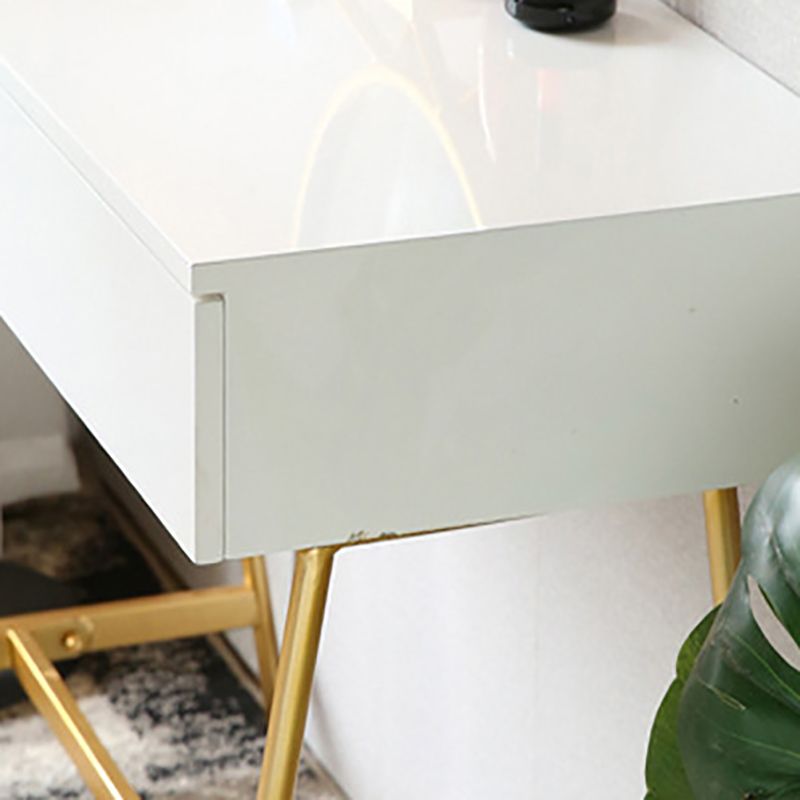 15.74" Wide Makeup Vanity Desk Bright White Vanity Tables with 2 Storage Drawers
