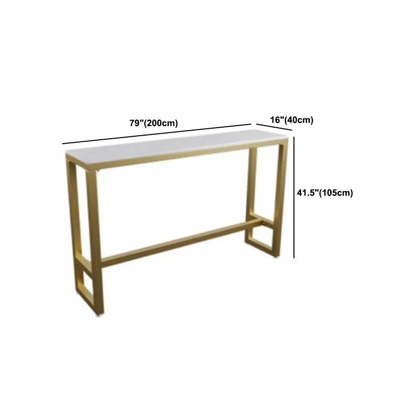 Glam 1/4/7 Pieces Bar Table Set Rectangle Pine Wood Counter Table with High Stools