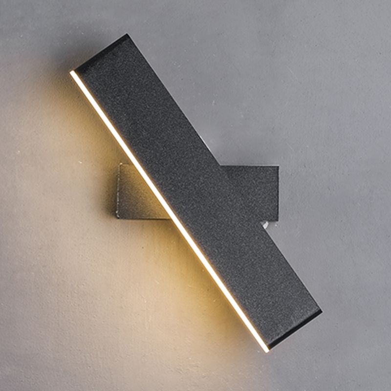 Lámpara creativa de pared de montura de montaje de montaje de montura negra rotativa