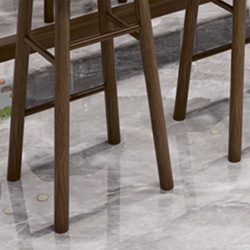 Solid Wood Counter and Bar Stool Modern Brown Counter Height Stools
