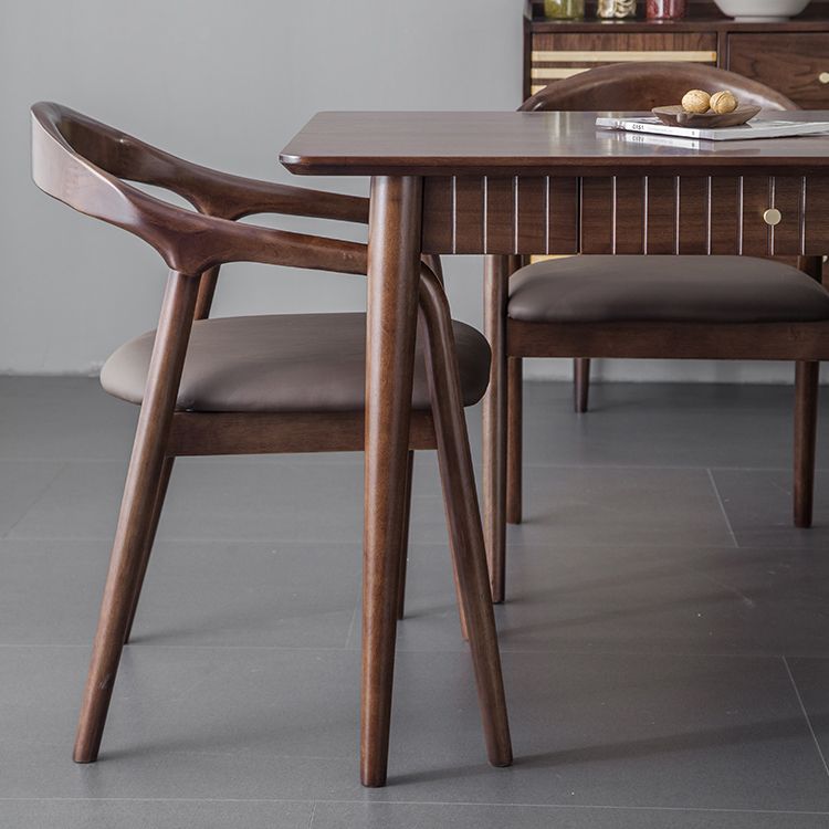 Table de rangement de table en bois de rectangle Hickory avec 4 jambes pour restaurant