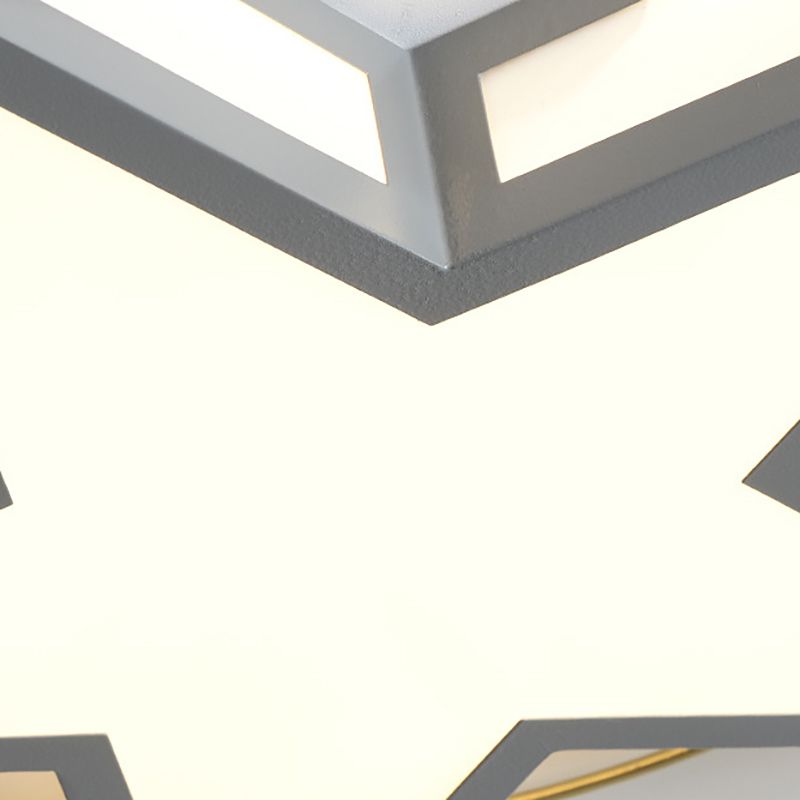 Star / triangle encastré luminaire nordique métal noir / gris plafonnier encastré avec diffuseur acrylique