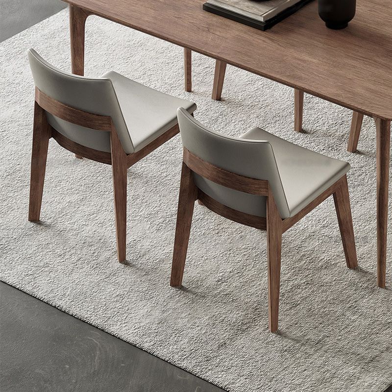 Traditional Style Chair Wood Solid Back Dining Room Chair for Dining Room