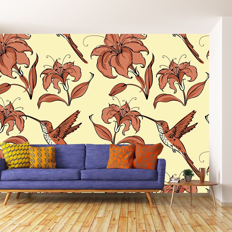 Illustration Environment Friendly Mural Wallpaper Flower Painting Living Room Wall Mural