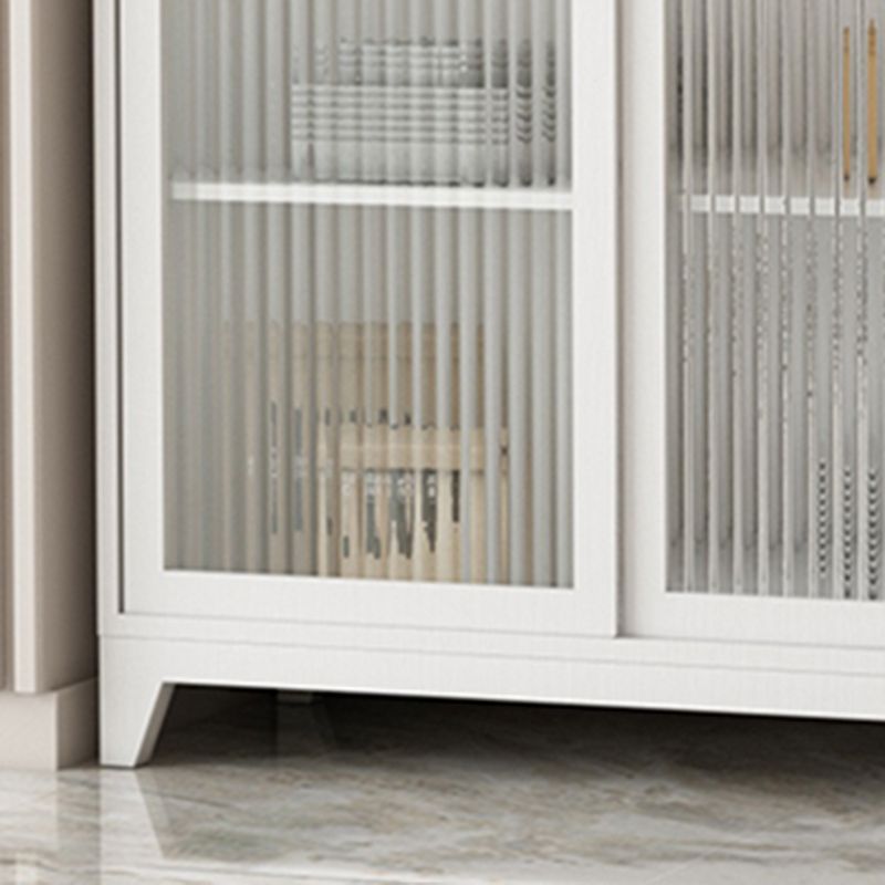 Modern White Rectangle Accent Cabinet Knobs 1 Shelves Cabinet