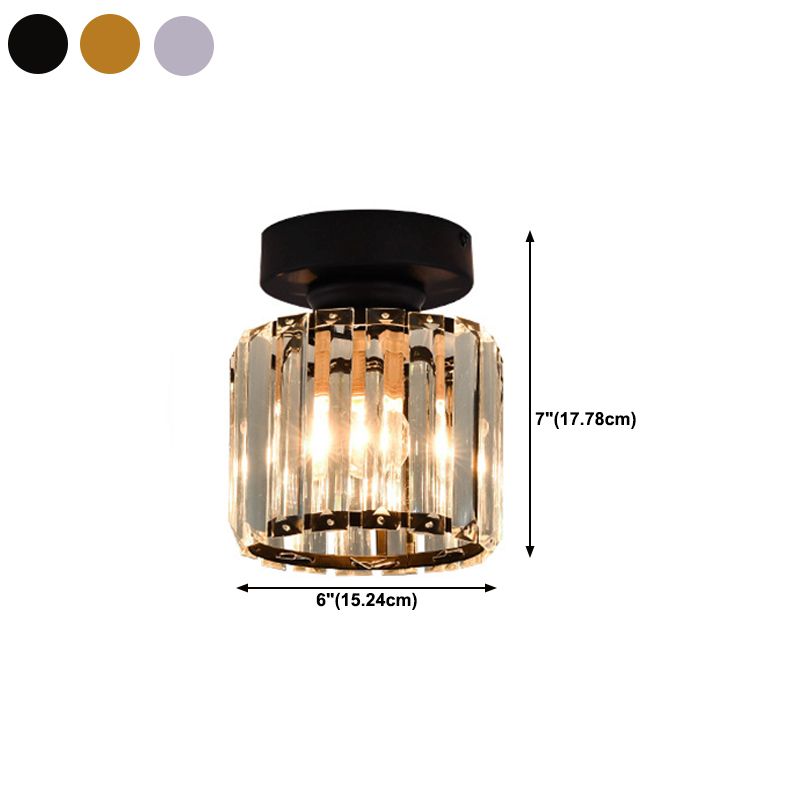 Minimalist Ceiling Lamp Nordic Crystal Flush Mount Light Fixture for Bedroom