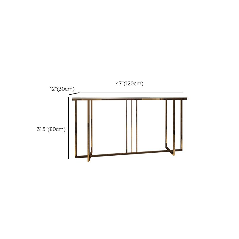 Glam Marble Console Table Rectangle Console Sofa Table for Hall