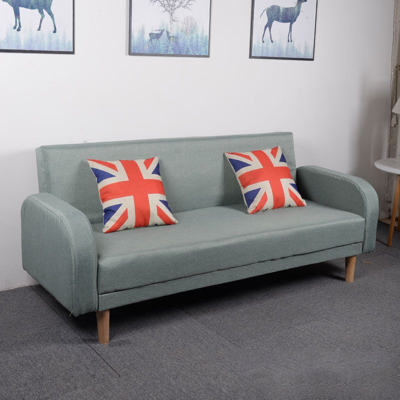 Linen Contemporary Square Arm Sofa Convertible Sofa for Living Room, Bonus Room